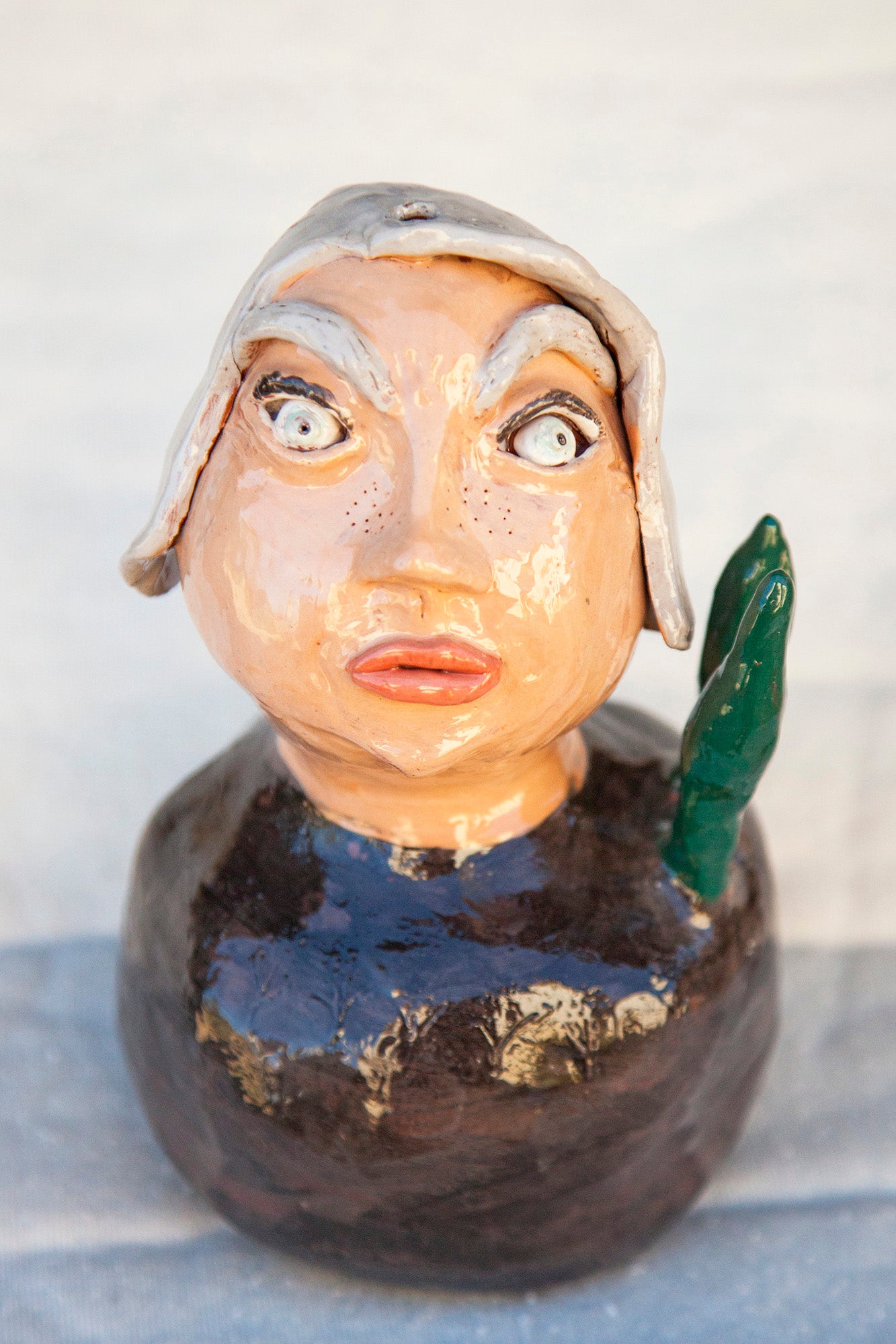 The old lady with cypresses