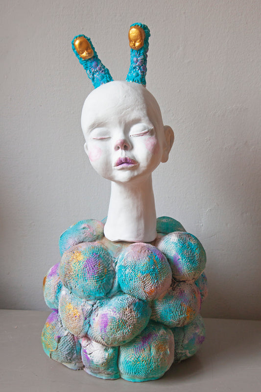 Sunflower's sons, ceramic sculpture